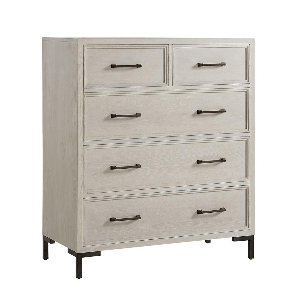 Start2Finish Bradley Chest furniture with a sleek wooden design and metal handles, ideal for bedroom storage.