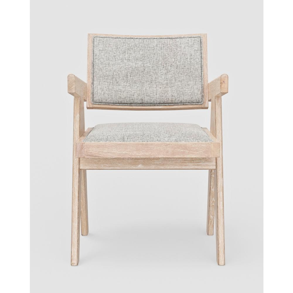 Set of 2 Raquel Side Chairs by Start2Finish with wooden legs and upholstered seats, shown in a modern dining room setting.