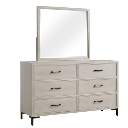 Start2Finish Bradley dresser with multiple drawers and a dark wood finish, showcasing sleek, modern bedroom furniture.