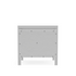 White Carmel 2 Drawer Nightstand by Start2Finish showing smooth surface and modern furniture design with handles.