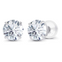 Start2Finish 1.00 CTW AGI Certified lab-grown diamond stud earrings in 14K gold with E color, VS clarity, shown in close-up.