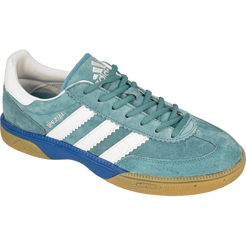 Start2Finish Adidas Handball Spezial M shoes in black with white accents, featuring a sporty design and durable rubber sole.