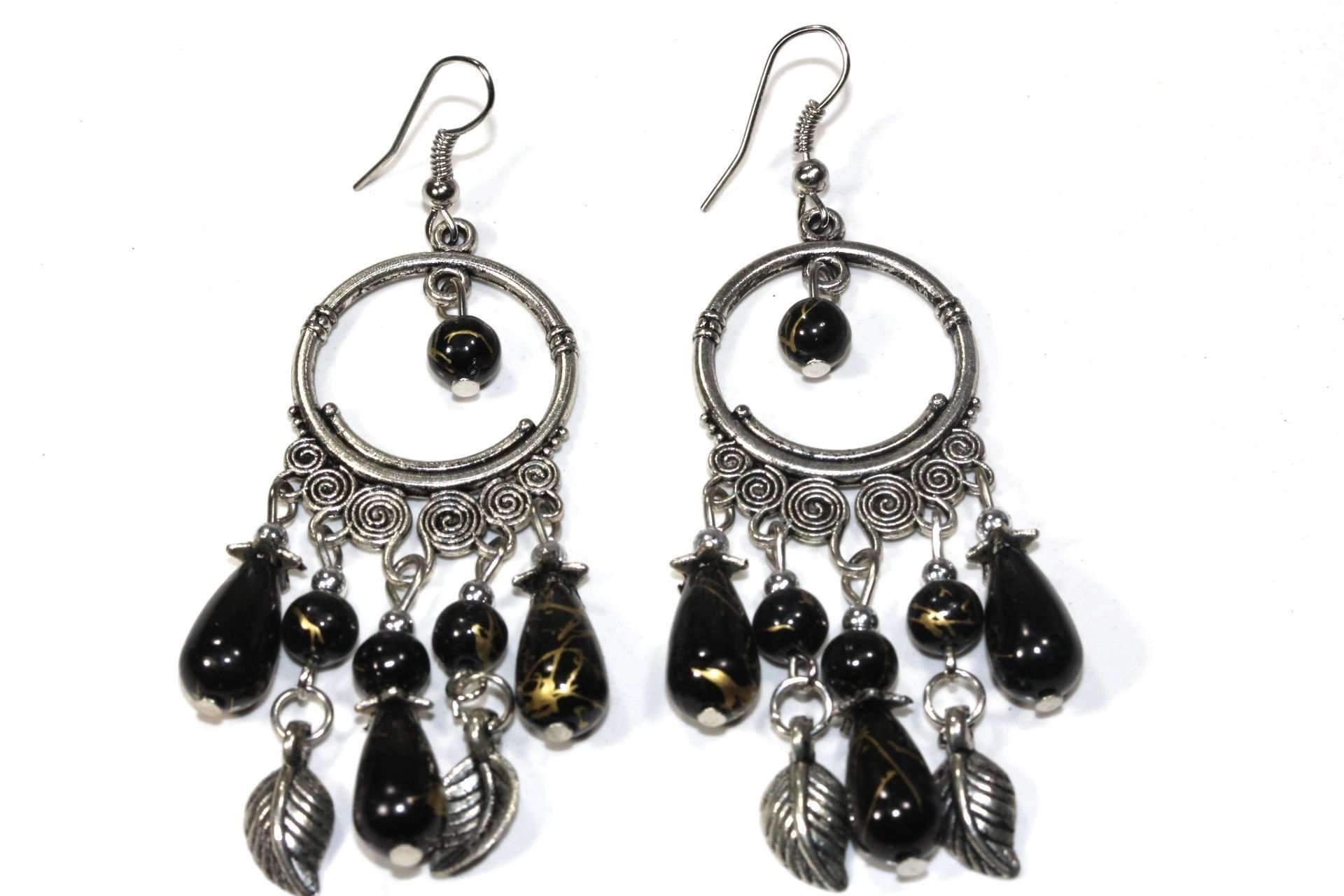 Silver Hestia Flow or Flair versatile dangler earrings with sleek, modern design and hanging dangle style.