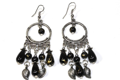 Silver Hestia Flow or Flair versatile dangler earrings with sleek, modern design and hanging dangle style.