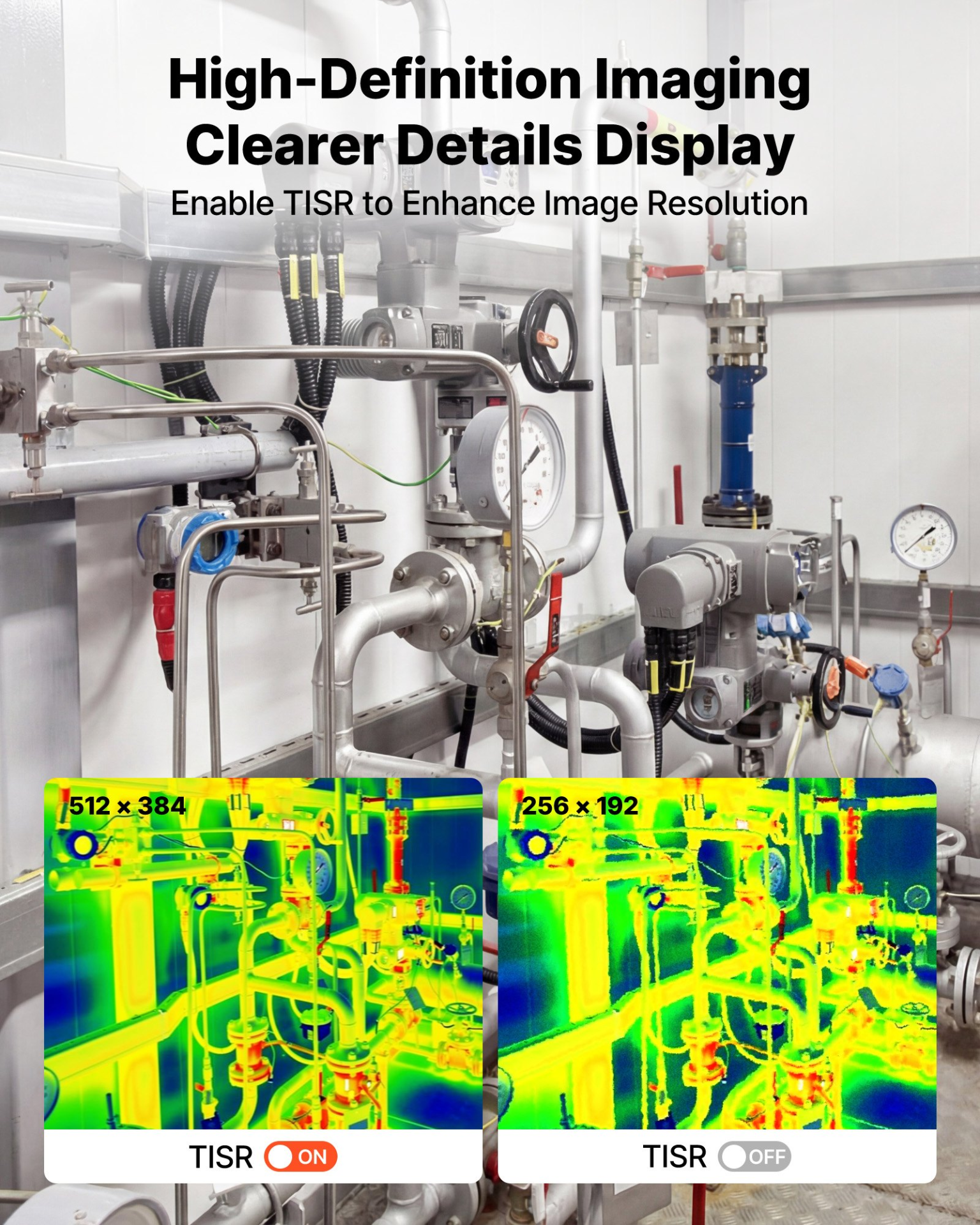 Start2Finish VEVOR thermal imaging camera for smartphones with 512x384 IR resolution, macro lens, and infrared thermal imaging.