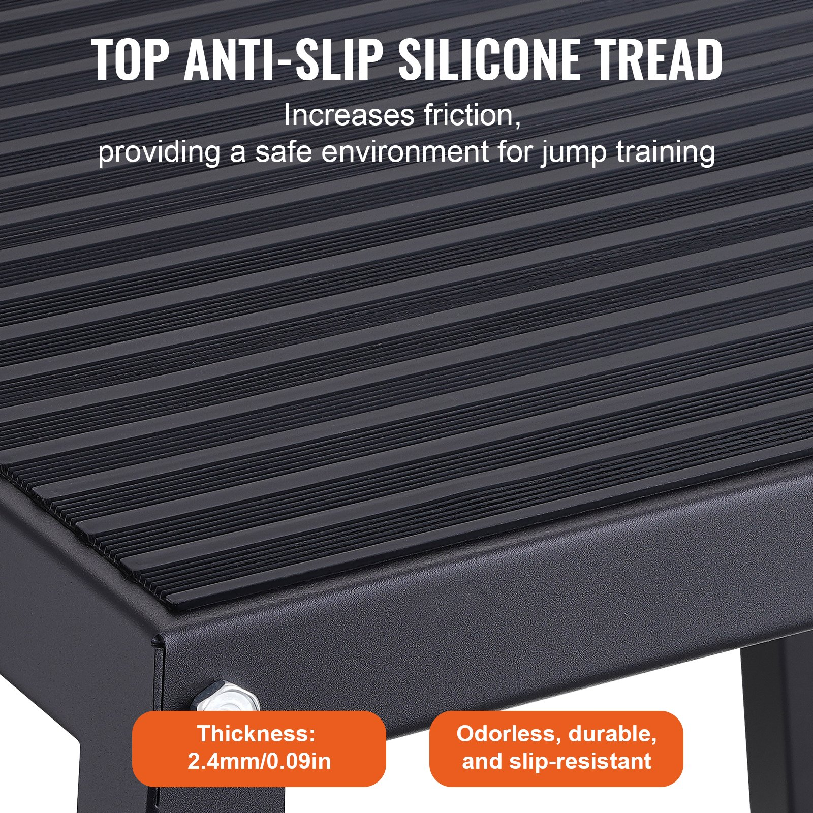 Start2Finish VEVOR plyometric jump boxes in black, 12, 18, and 24 inches, with anti-slip surface for home gym agility and strength training.
