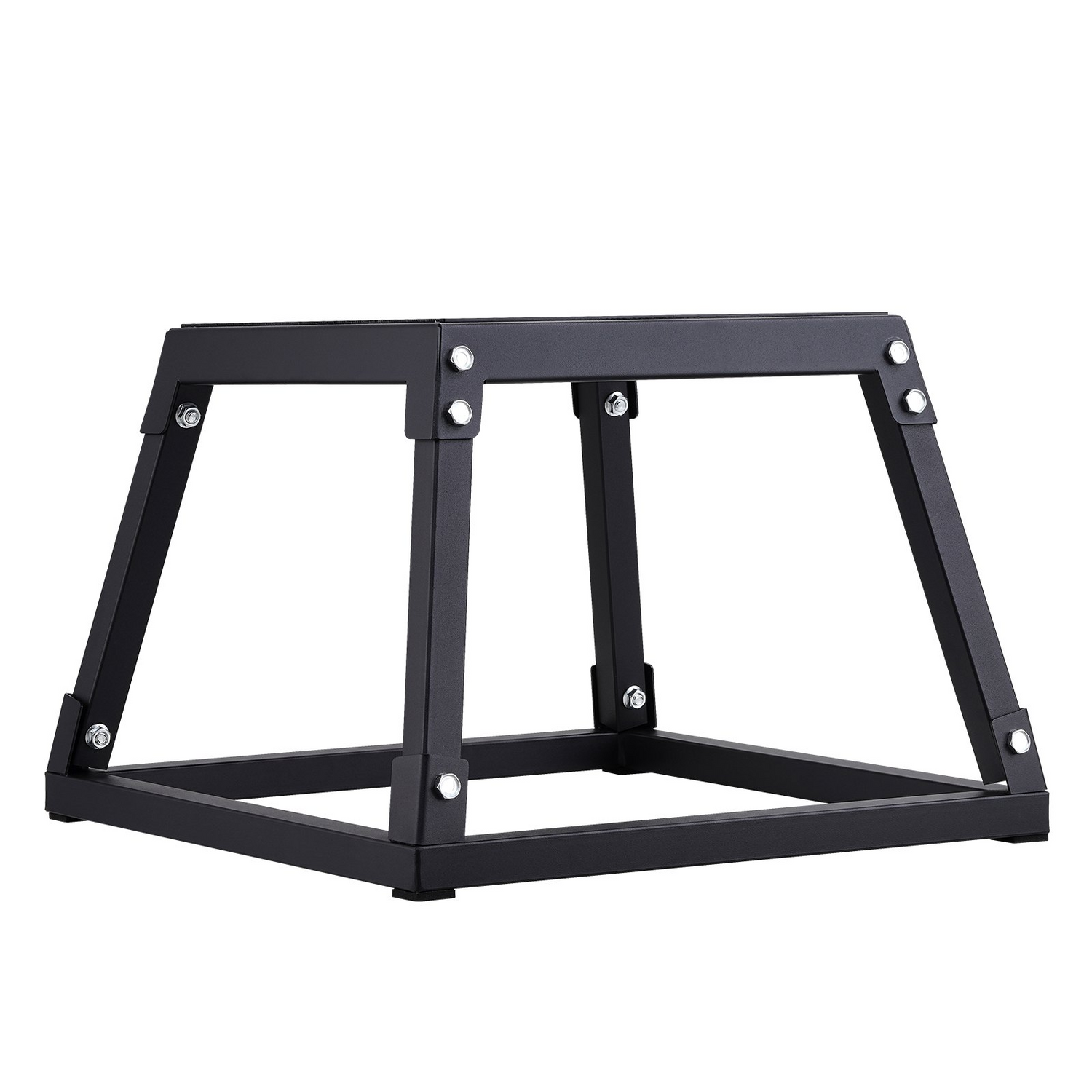 Start2Finish 12-inch black plyometric jump box with anti-slip surface for home gym fitness, strength, and agility training.