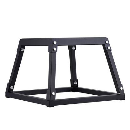Start2Finish 12-inch black plyometric jump box with anti-slip surface for home gym fitness, strength, and agility training.