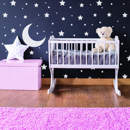 White star wall stickers from Start2Finish, moon decor vinyl decals for nursery, kid&