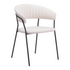 Set of two Josephine Dining Chairs by Start2Finish in cream fabric, showcasing elegant wooden legs and cushioned seats.