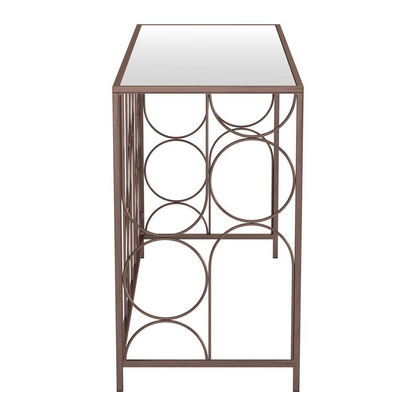 Start2Finish Convale bronze console table with sleek metal frame and rectangular surface, ideal for entryways or living rooms.