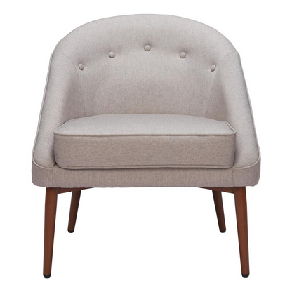 Gray Carter Accent Chair by Start2Finish, featuring plush upholstery and modern design, suitable for living room or office decor.