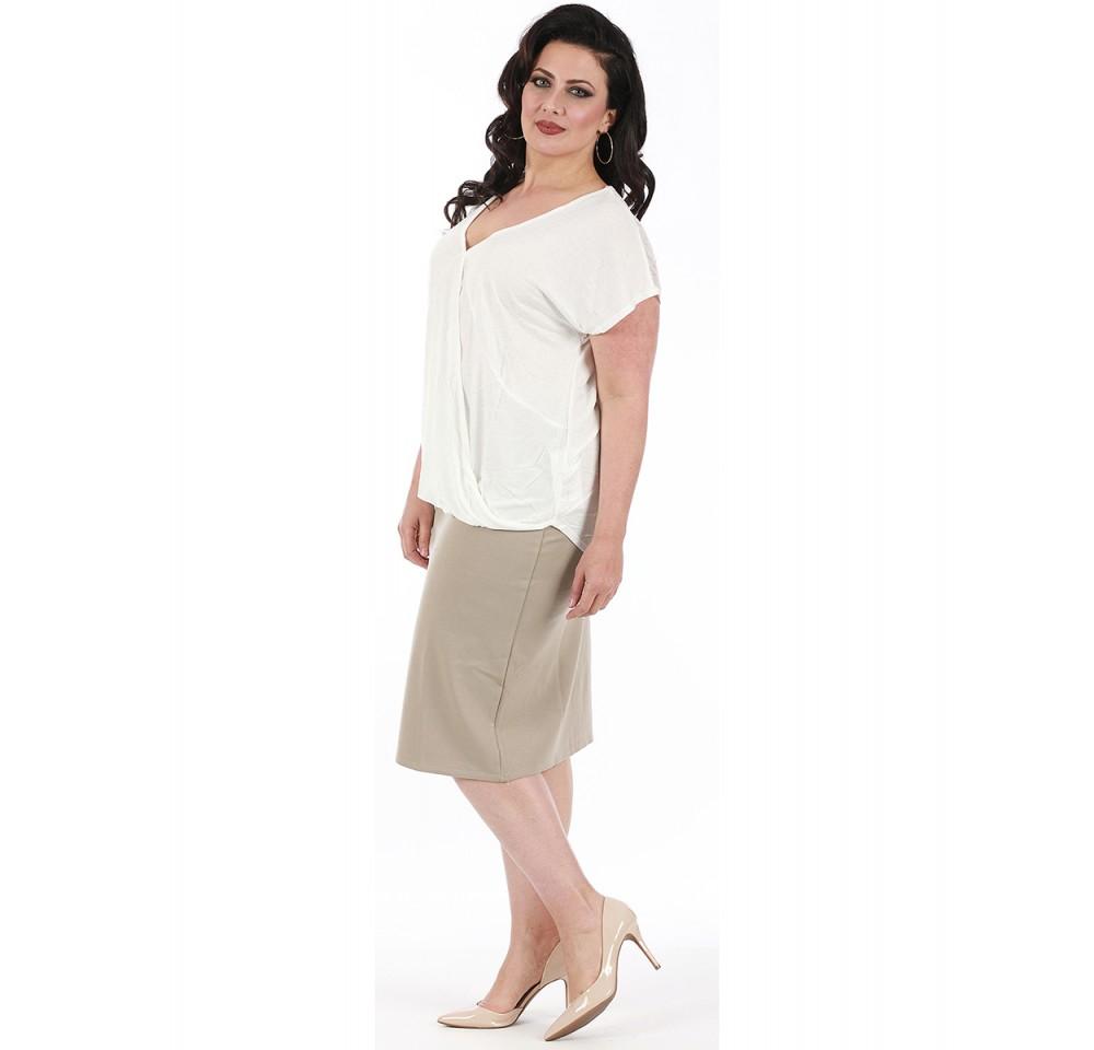 Ivory plus size short pencil skirt from Scarlet Leek&
