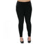 Black women’s plus size tapered leg pants with elastic waist from Scarlet Leek, featuring a flattering curvy fit.