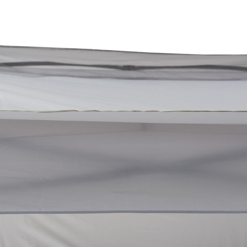 Gray 11 ft. x 11 ft. portable steel gazebo by Start2Finish with pop-up design and sturdy metal frame.