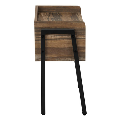 Start2Finish accent side table with lamp, ideal for living room or bedroom as a stylish end or nightstand.