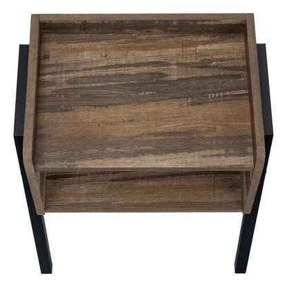 Start2Finish accent side table with lamp, ideal as end or nightstand in living room or bedroom, with a modern design.