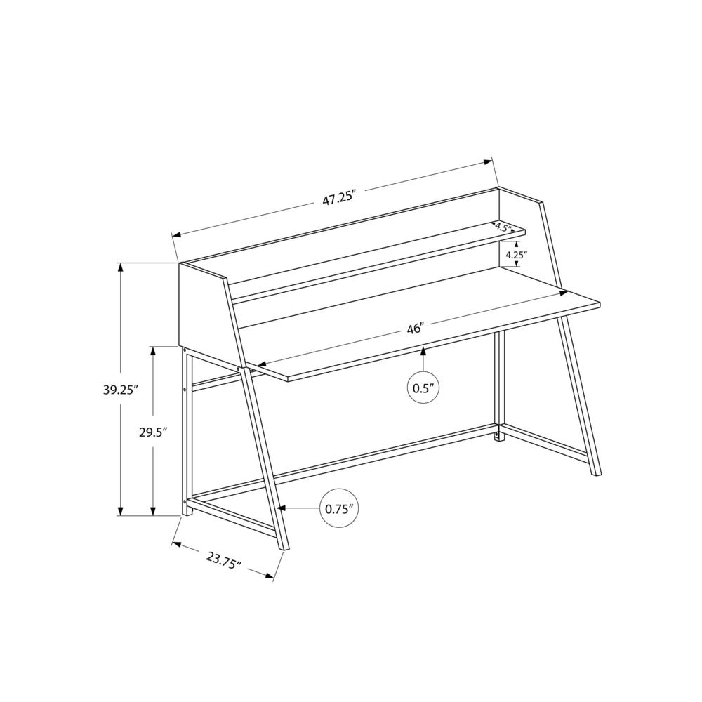 Start2Finish home office computer desk with storage shelves, designed for laptop use and compact workspace organization.