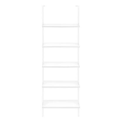 Start2Finish 5-tier bookshelf and ladder-style bookcase with open shelves, suitable for office or bedroom storage.