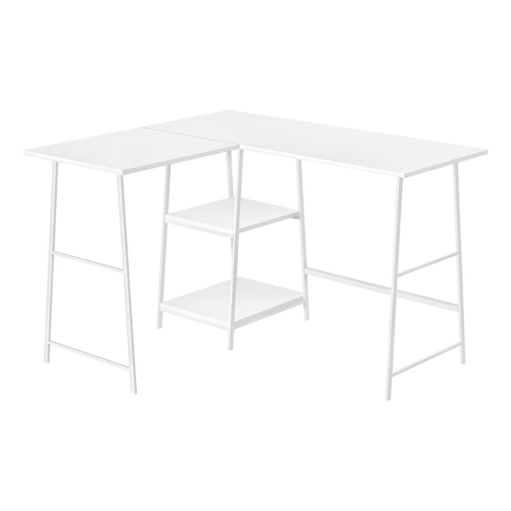 Start2Finish L-shaped computer desk with corner design and storage shelves, ideal for home office workspace.