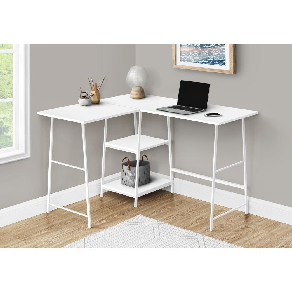 Start2Finish L-shaped computer desk for home office with corner design and storage shelves, 48 inches long, ideal for workspace organization.