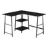 Start2Finish L-shaped computer desk with corner design and storage shelves, ideal for home office workspace setup.