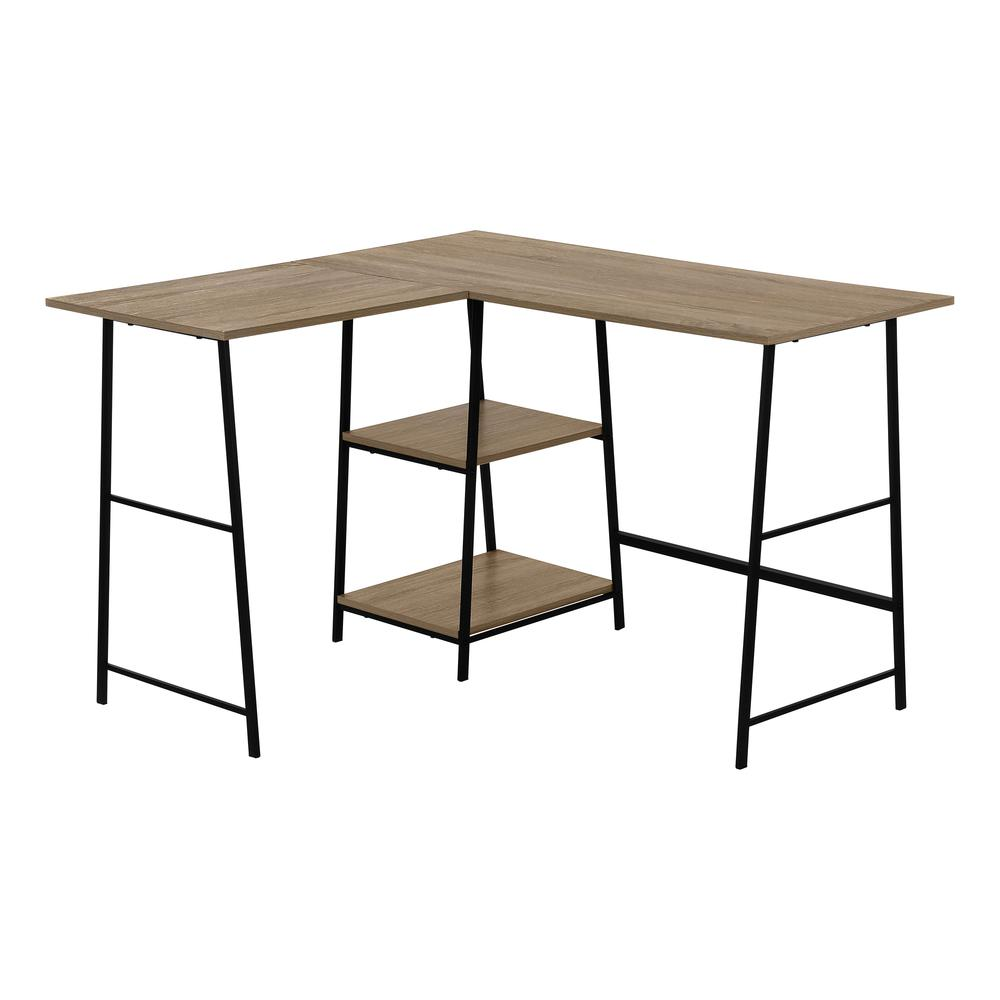 Start2Finish L-shaped computer desk with corner design and storage shelves, ideal for home office workspaces.