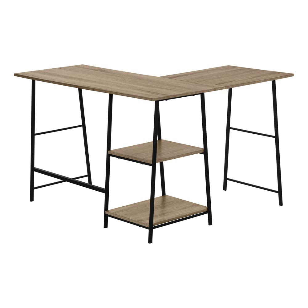Start2Finish L-shaped computer desk with corner design, home office furniture, storage shelves, 48L work surface, modern style