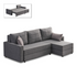 Grey right corner sofa bed with clean lines and cushions, measuring 242x150x88cm, from Start2Finish furniture collection.