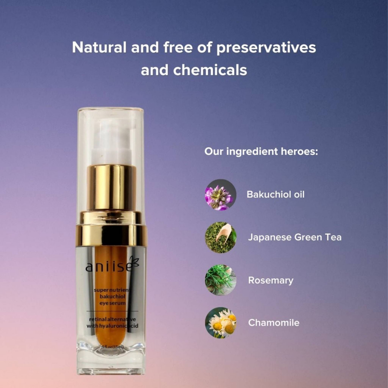 Start2Finish Anti-Aging Bakuchiol Eye Serum in a sleek white bottle with a dropper for reducing fine lines around the eyes.