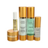 Start2Finish Collagen Anti-Aging Set by Adriana Catano featuring skincare bottles and jars for youthful skin.