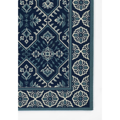 Navy transitional rectangle area rug by Start2Finish, 5&