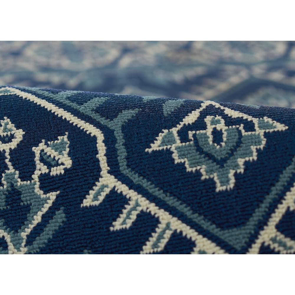 Start2Finish navy transitional rectangle area rug showing a modern design in 5&