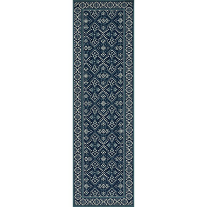 Start2Finish navy transitional rectangle area rug in 6&