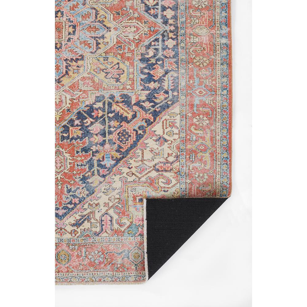 Start2Finish traditional navy rectangle area rug with a classic pattern, measuring 5&