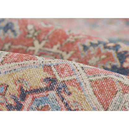 Start2Finish traditional rectangle area rug in navy with a classic pattern, measuring 5&