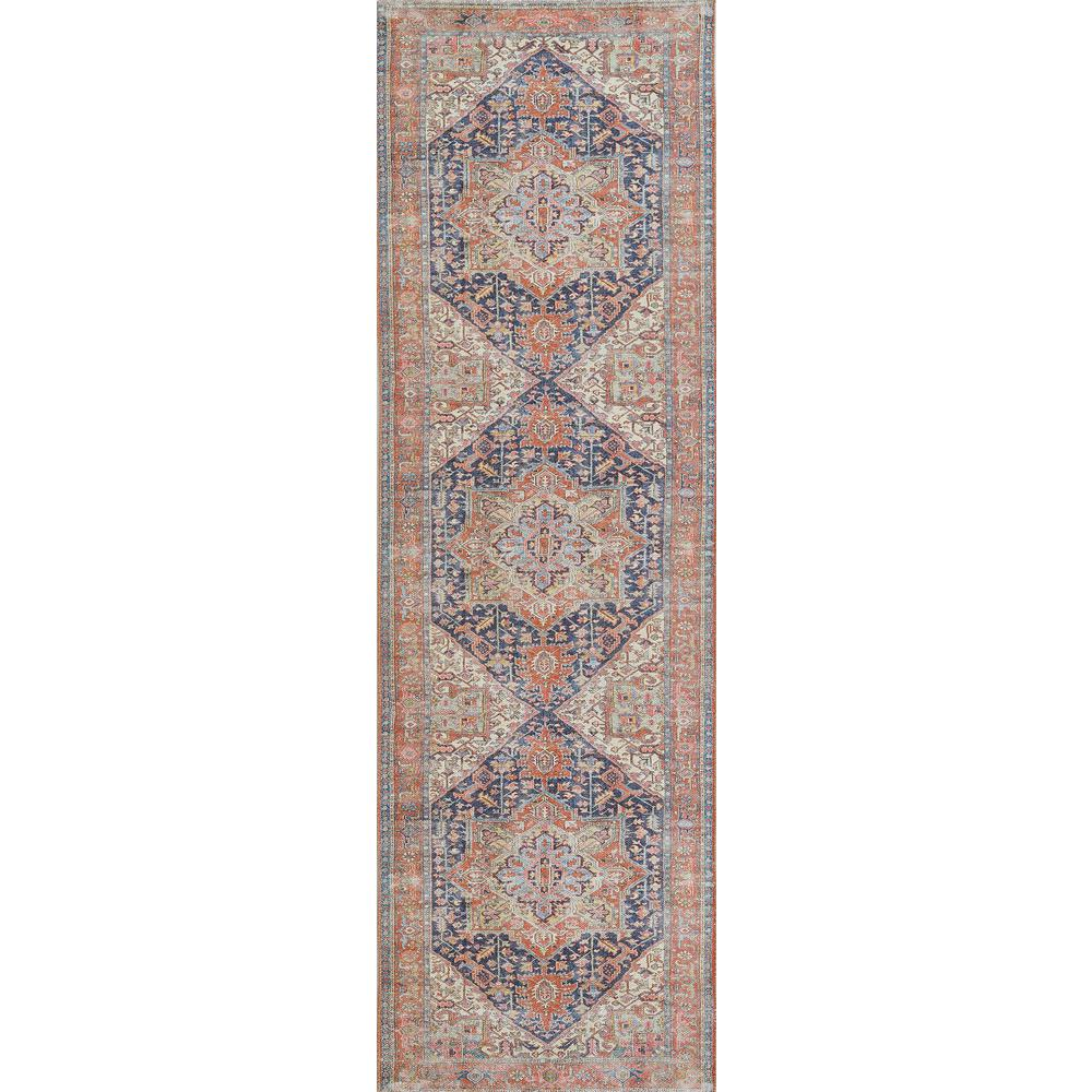Start2Finish navy traditional rectangle area rug, 5&