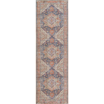 Start2Finish navy traditional rectangle area rug, 5&