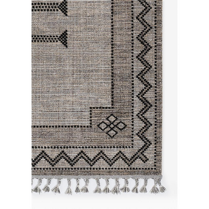 Start2Finish contemporary black rectangle area rug, 5&
