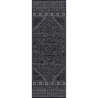Start2Finish navy transitional rectangle area rug, 8&
