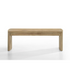 Magnus wooden oak finish dining bench from Start2Finish, 50.5 inches wide, showcasing a sturdy, natural wood grain surface.