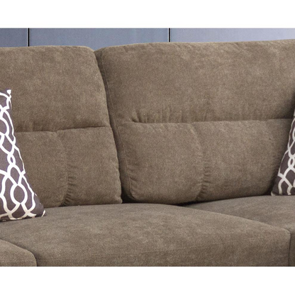Start2Finish fabric sectional sofa with right-facing chaise and storage ottoman, modern furniture for living room comfort.