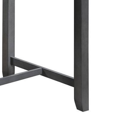Small space counter height dining table by Start2Finish with USB charging ports and shelves, ideal for compact kitchens.