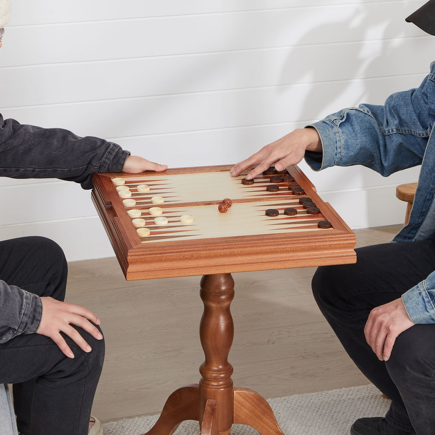 Start2Finish VEVOR 3-in-1 wooden game table with chess, checkers, and backgammon boards, 18-inch deluxe family game set.
