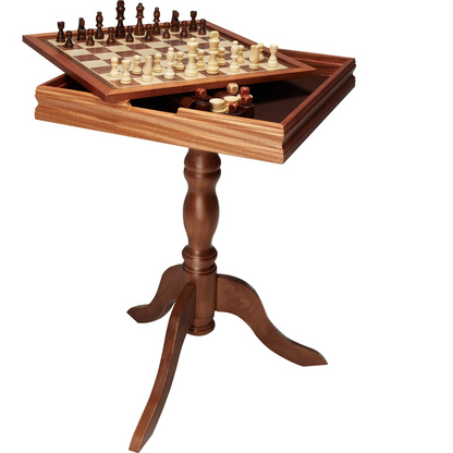 Start2Finish VEVOR 3-in-1 wooden game table with chess, checkers, and backgammon boards, 18-inch deluxe combo game set.