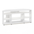 White Jensen corner TV stand for TVs up to 55 inches, made by Start2Finish, featuring a modern furniture design.
