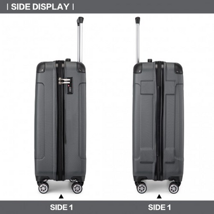 Start2Finish Kono 19-inch grey ABS lightweight hard shell carry-on suitcase with a compact design and travel-ready features.