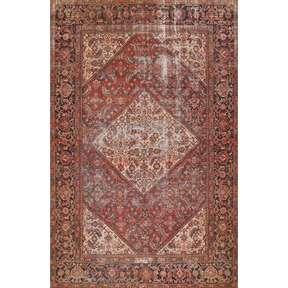 Red traditional rectangle area rug by Start2Finish, 7&