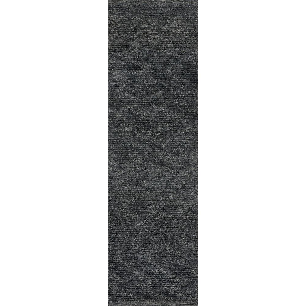 Transitional charcoal rectangle area rug from Start2Finish, 8&