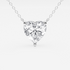 Floating heart-shaped lab-grown diamond pendant necklace in 14K gold, featuring a 2.00 CTW F/G VS1 diamond, AGI certified.